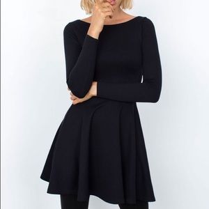 EUC American Apparel Black Ponte Long Sleeve Dress